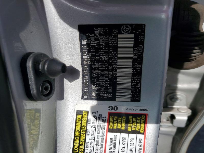 Auction sale of the 2015 Toyota Corolla, vin: 2T1BURHE6FC465124, lot number: 64293136