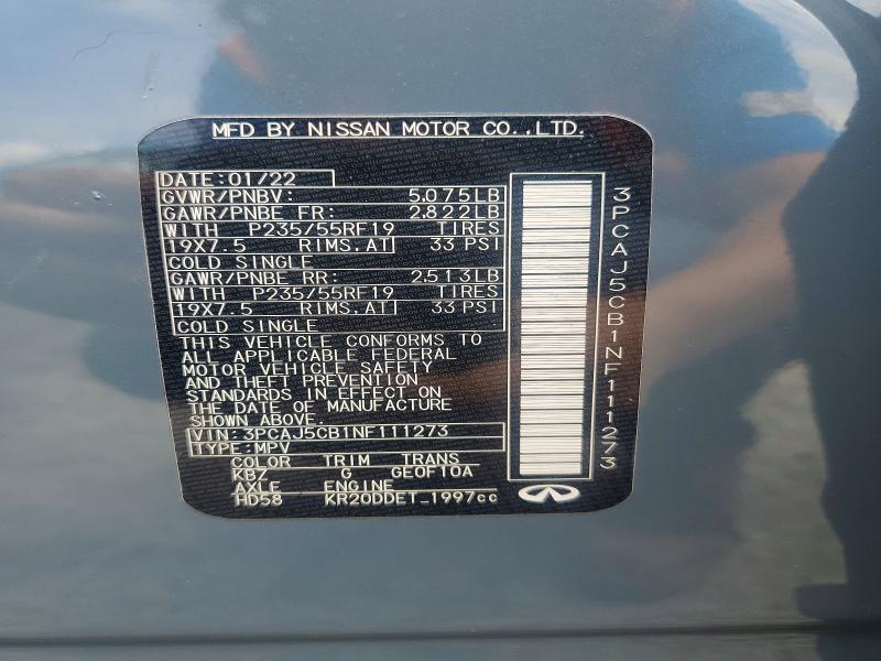 Продажа на аукционе авто 2022 Infiniti Qx50, vin: 3PCAJ5CB1NF111273, номер лота: 65761526