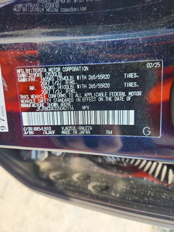 Aukcja sprzedaży 2025 Lexus Gx 550, vin: JTJTBCDX3S5042116, numer aukcji: 64298326