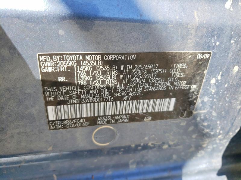 Aukcja sprzedaży 2009 Toyota Rav4, vin: JTMBF33V89D017716, numer aukcji: 64141476