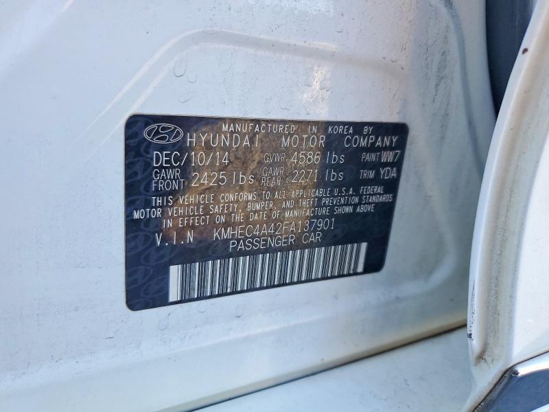Продаж на аукціоні авто 2015 Hyundai Sonata Hybrid, vin: KMHEC4A42FA137901, номер лоту: 63892486