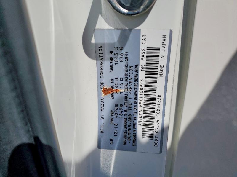 Продаж на аукціоні авто 2019 Mazda 3, vin: JM1BPALM8K1108923, номер лоту: 64640156