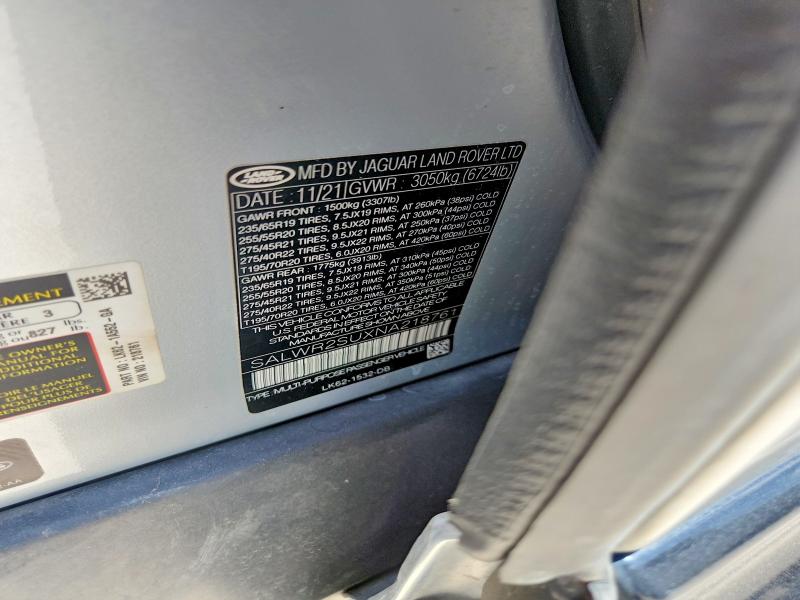 Aukcja sprzedaży 2022 Land Rover Range Rover Sport, vin: SALWR2SUXNA218761, numer aukcji: 64664676