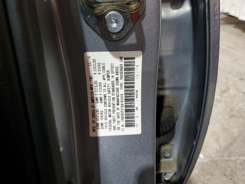 Продаж на аукціоні авто 2016 Honda Accord, vin: 1HGCR2F51GA162419, номер лоту: 63778836