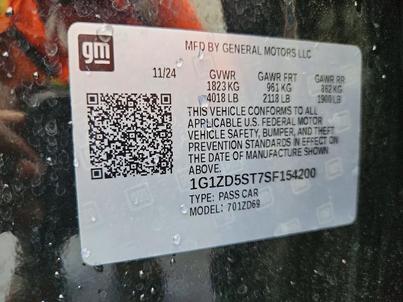 66081346 :رقم المزاد ، 1G1ZD5ST7SF154200 vin ، 2025 Chevrolet Malibu مزاد بيع