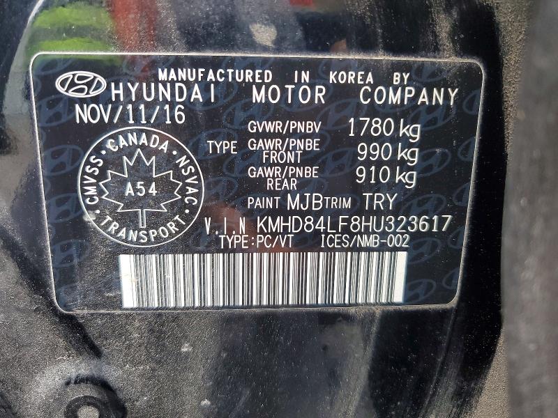 Продаж на аукціоні авто 2017 Hyundai Elantra, vin: KMHD84LF8HU323617, номер лоту: 65992086