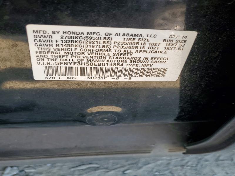 Aukcja sprzedaży 2014 Honda Pilot, vin: 5FNYF3H50EB014864, numer aukcji: 63575656