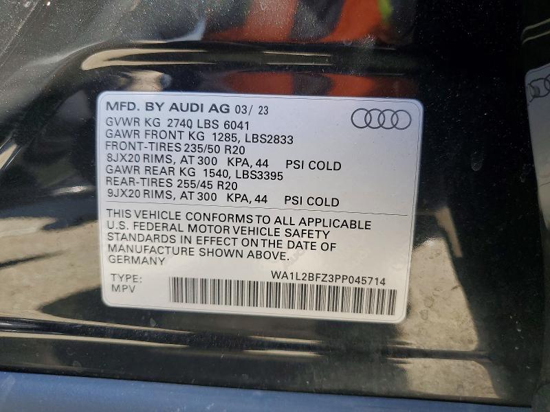 Продажа на аукционе авто 2023 Audi Q4 E-tron, vin: WA1L2BFZ3PP045714, номер лота: 66270786