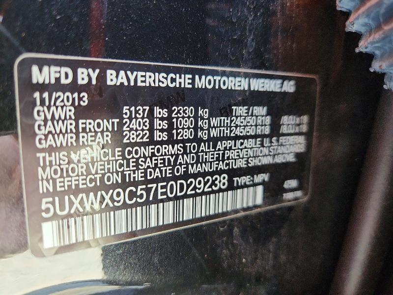 2014 Bmw X3 მანქანა იყიდება აუქციონზე, vin: 5UXWX9C57E0D29238, აუქციონის ნომერი: 64477556