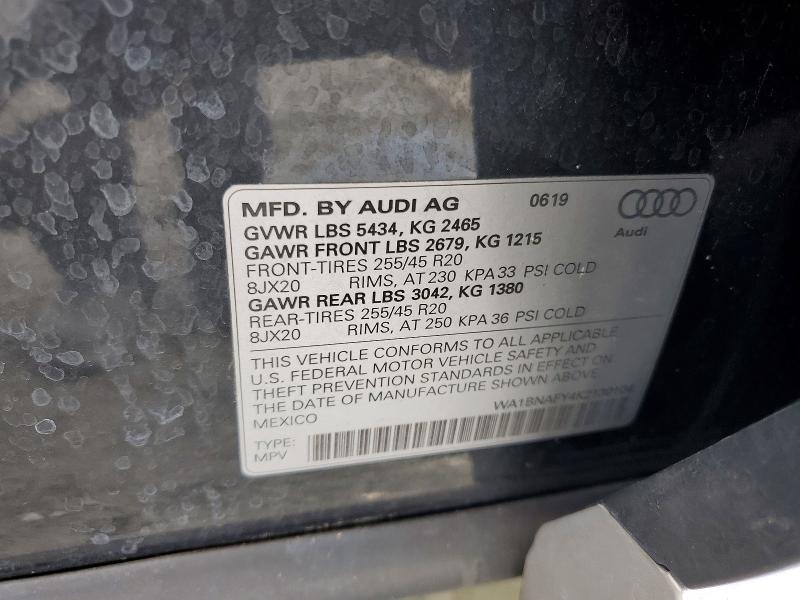 Продажа на аукционе авто 2019 Audi Q5, vin: WA1BNAFY4K2130104, номер лота: 64783226