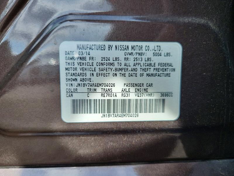 Продаж на аукціоні авто 2014 Infiniti Q50, vin: JN1BV7AR4EM704026, номер лоту: 64925686