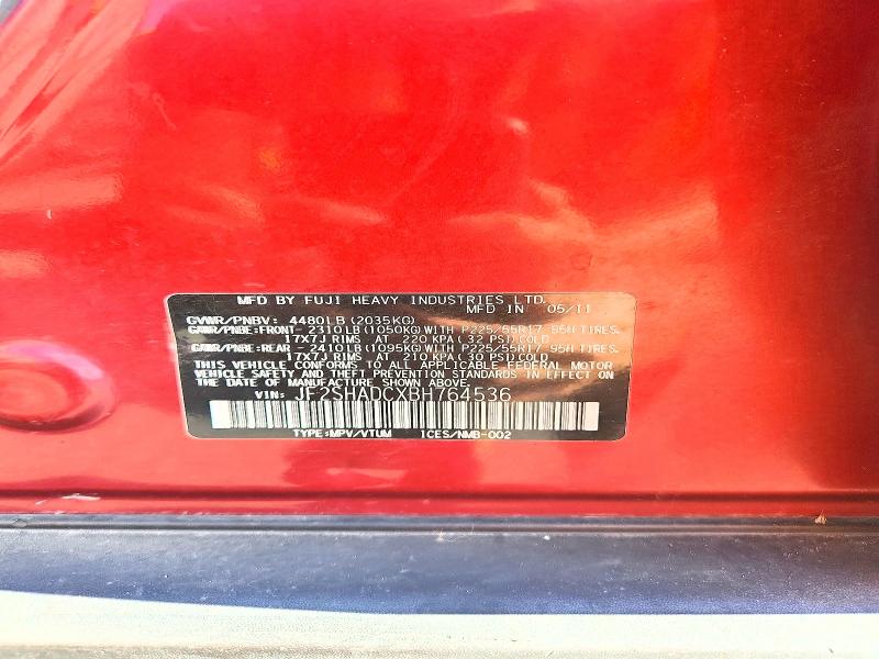 Продажа на аукционе авто 2011 Subaru Forester, vin: JF2SHADCXBH764536, номер лота: 63492006