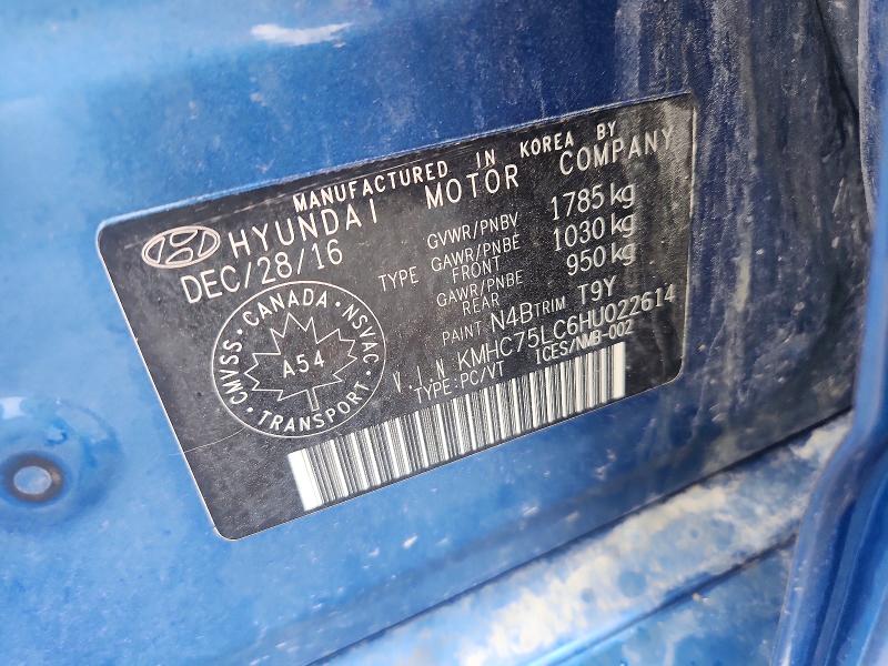 Aukcja sprzedaży 2017 Hyundai Ioniq, vin: KMHC75LC6HU022614, numer aukcji: 65519036