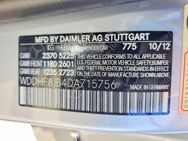 Aukcja sprzedaży 2013 Mercedes-benz E, vin: WDDHF8JB4DA715756, numer aukcji: 65579566
