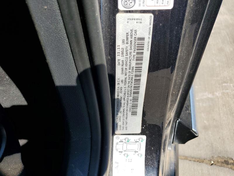 2012 Volkswagen Beetle მანქანა იყიდება აუქციონზე, vin: 3VWV67AT9CM617286, აუქციონის ნომერი: 67334326
