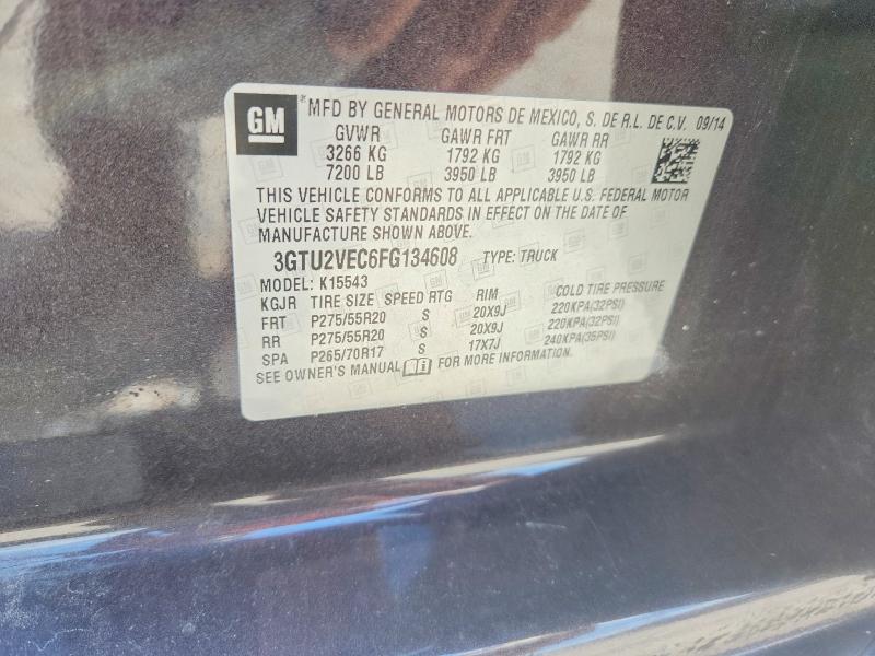 Aukcja sprzedaży 2015 Gmc Sierra, vin: 3GTU2VEC6FG134608, numer aukcji: 61247446