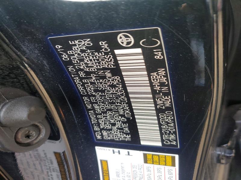 Aukcja sprzedaży 2019 Toyota Prius, vin: JTDKARFU2K3094758, numer aukcji: 64870756
