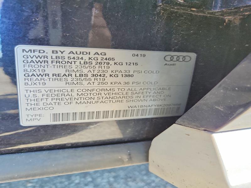 Aukcja sprzedaży 2019 Audi Q5, vin: WA1BNAFY8K2097656, numer aukcji: 65556836