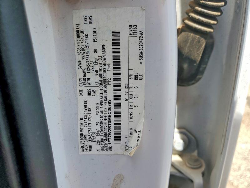 64158946 :رقم المزاد ، 1FT7W2BT0MEC36799 vin ، 2021 Ford F250 مزاد بيع