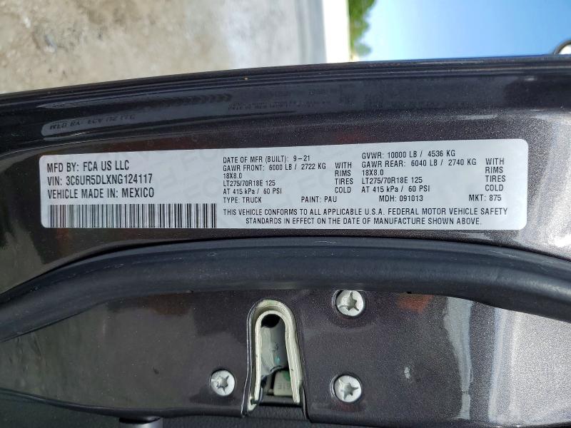 Продажа на аукционе авто 2022 Ram 2500, vin: 3C6UR5DLXNG124117, номер лота: 65039956