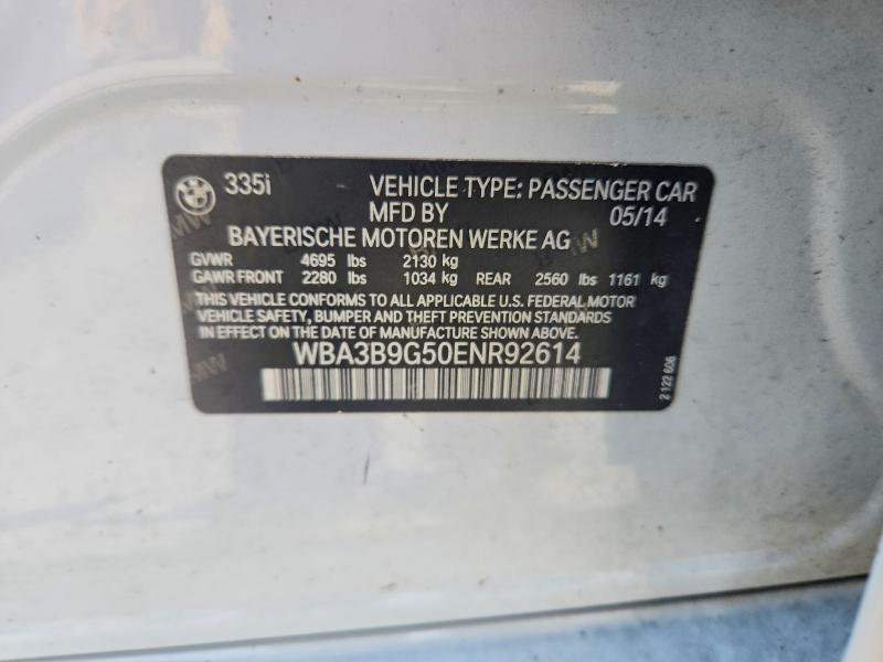 Продажа на аукционе авто 2014 Bmw 335, vin: WBA3B9G50ENR92614, номер лота: 63752046