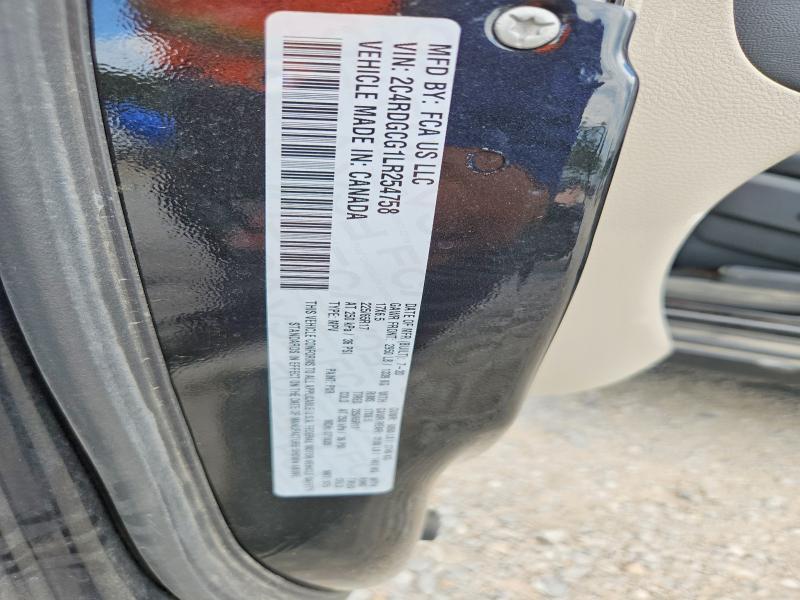 2020 Dodge Grand Caravan მანქანა იყიდება აუქციონზე, vin: 2C4RDGCG1LR254758, აუქციონის ნომერი: 63685786