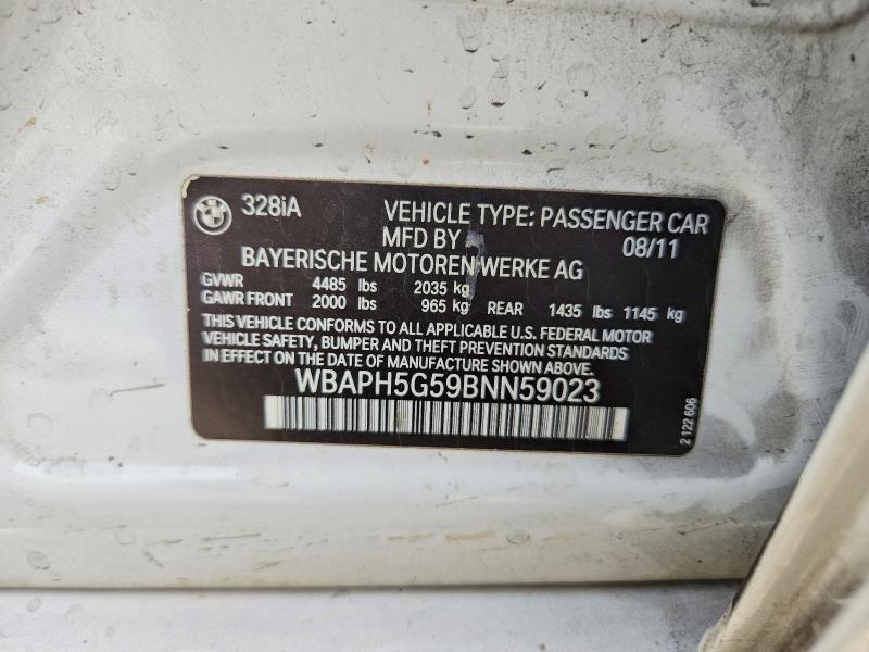 Aukcja sprzedaży 2011 Bmw 328, vin: WBAPH5G59BNN59023, numer aukcji: 64900186
