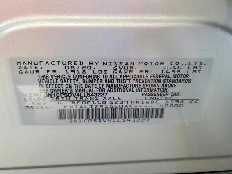 Продаж на аукціоні авто 2020 Nissan Kicks, vin: 3N1CP5DV4LL543227, номер лоту: 65232776