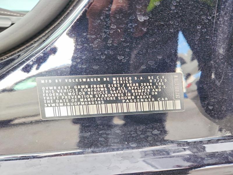 2023 Volkswagen Jetta მანქანა იყიდება აუქციონზე, vin: 3VW5M7BU0PM060383, აუქციონის ნომერი: 65264766