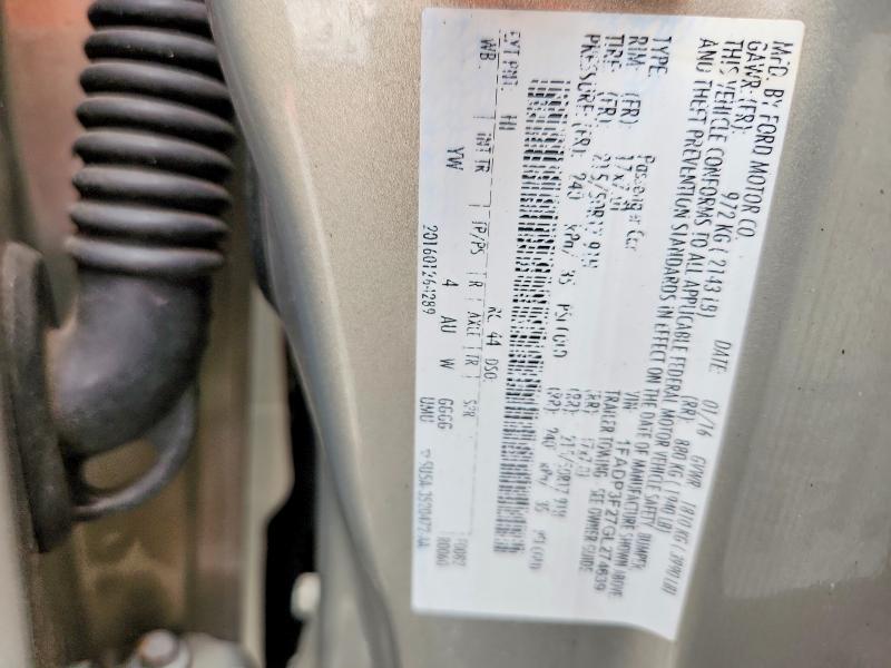 2016 Ford Focus მანქანა იყიდება აუქციონზე, vin: 1FADP3F27GL274639, აუქციონის ნომერი: 64564886