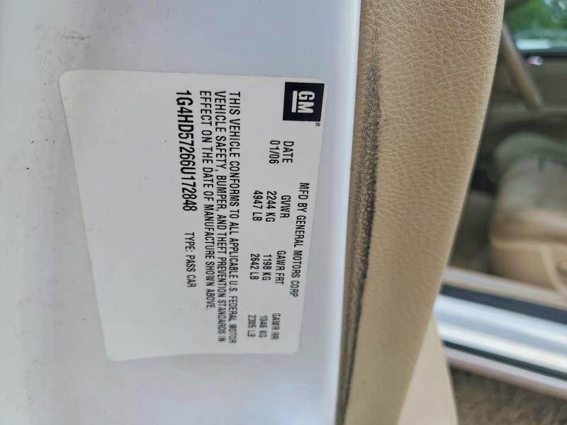 63573136 :رقم المزاد ، 1G4HD57266U172848 vin ، 2006 Buick Lucerne مزاد بيع