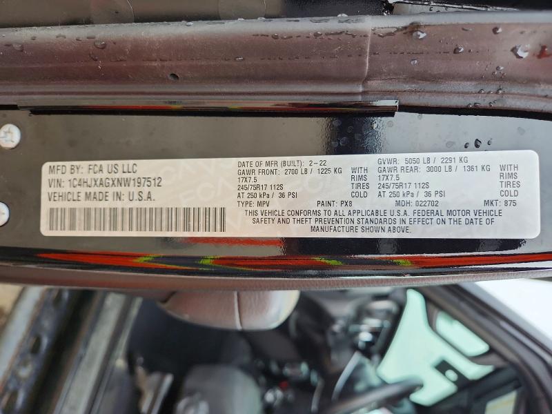 Aukcja sprzedaży 2022 Jeep Wrangler, vin: 1C4HJXAGXNW197512, numer aukcji: 66395326