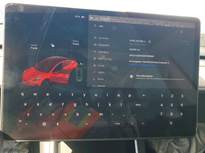 Aukcja sprzedaży 2019 Tesla Model 3, vin: 5YJ3E1EA9KF416588, numer aukcji: 63866316