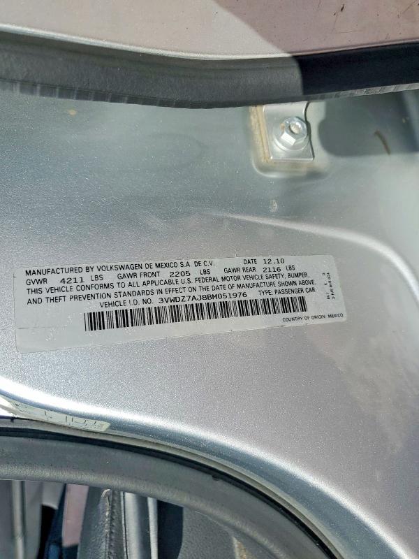 Продаж на аукціоні авто 2011 Volkswagen Jetta, vin: 3VWDZ7AJ8BM051976, номер лоту: 63962546