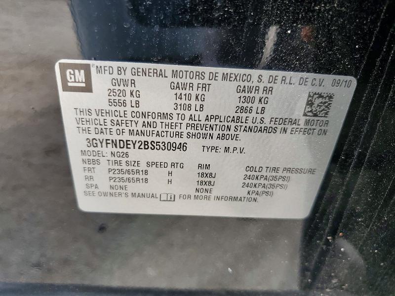 Aukcja sprzedaży 2011 Cadillac Srx, vin: 3GYFNDEY2BS530946, numer aukcji: 63242896