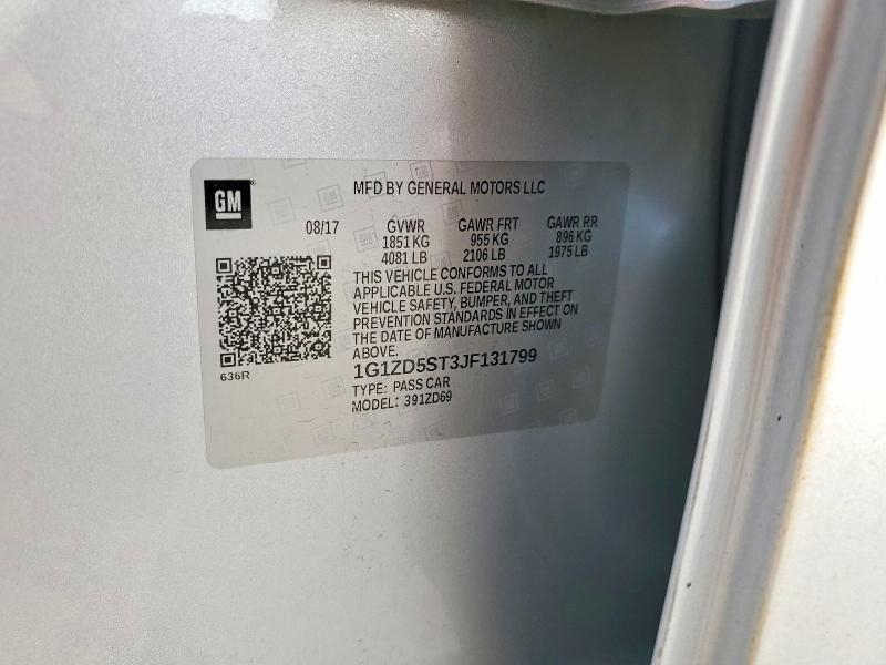 Продажа на аукционе авто 2018 Chevrolet Malibu, vin: 1G1ZD5ST3JF131799, номер лота: 65115476