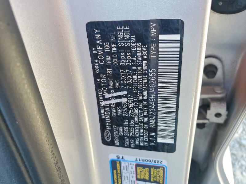 Продажа на аукционе авто 2017 Hyundai Tucson, vin: KM8J23A49HU462655, номер лота: 66098076
