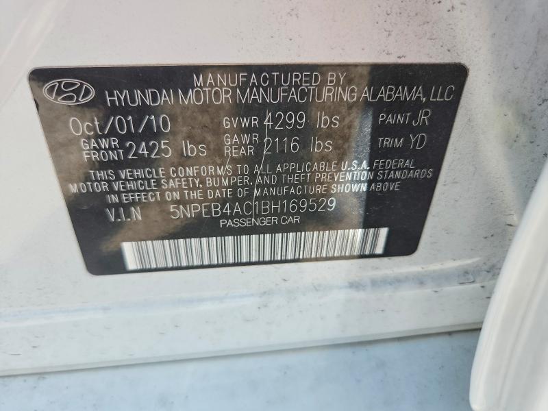 Продажа на аукционе авто 2011 Hyundai Sonata, vin: 5NPEB4AC1BH169529, номер лота: 65475346