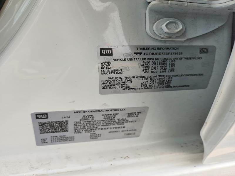 63739606 :رقم المزاد ، 1GT4URE78SF178626 vin ، 2025 Gmc Sierra مزاد بيع
