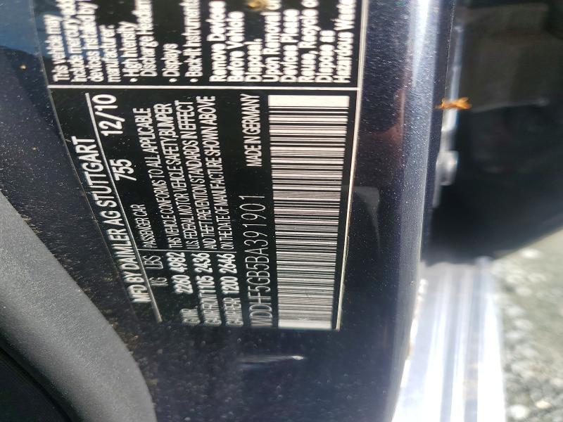 Aukcja sprzedaży 2011 Mercedes-benz E, vin: WDDHF5GB5BA391901, numer aukcji: 63848956