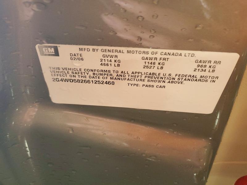 66425276 :رقم المزاد ، 2G4WD582661252460 vin ، 2006 Buick Lacrosse مزاد بيع