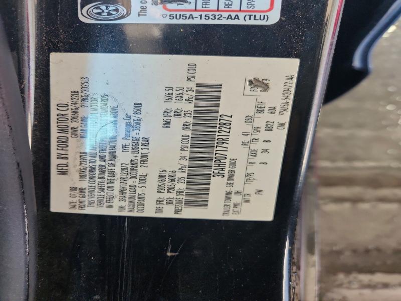 Продажа на аукционе авто 2009 Ford Fusion, vin: 3FAHP07179R122872, номер лота: 67348486
