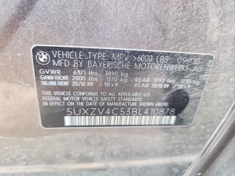 Aukcja sprzedaży 2011 Bmw X5, vin: 5UXZV4C53BL410878, numer aukcji: 65878046