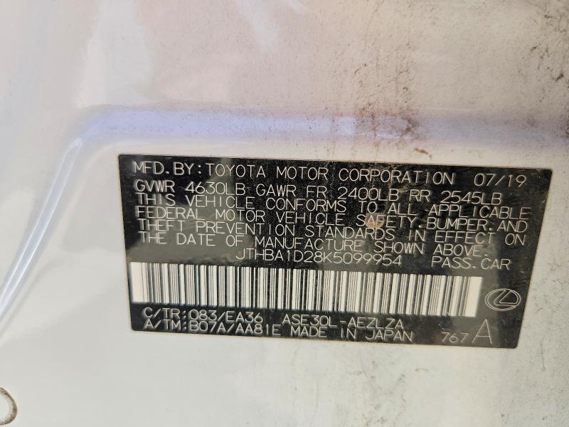 Продажа на аукционе авто 2019 Lexus Is, vin: JTHBA1D28K5099954, номер лота: 64489636