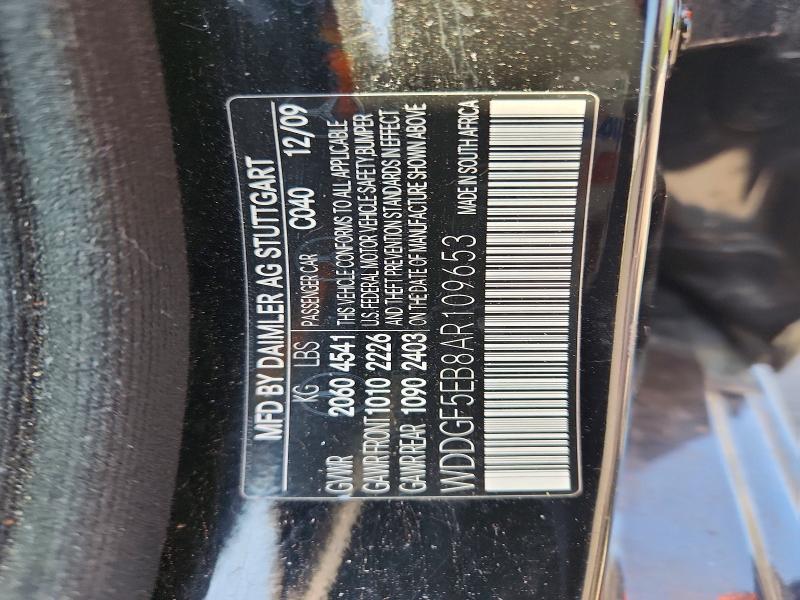 64167436 :رقم المزاد ، WDDGF5EB8AR109653 vin ، 2010 Mercedes-benz C مزاد بيع