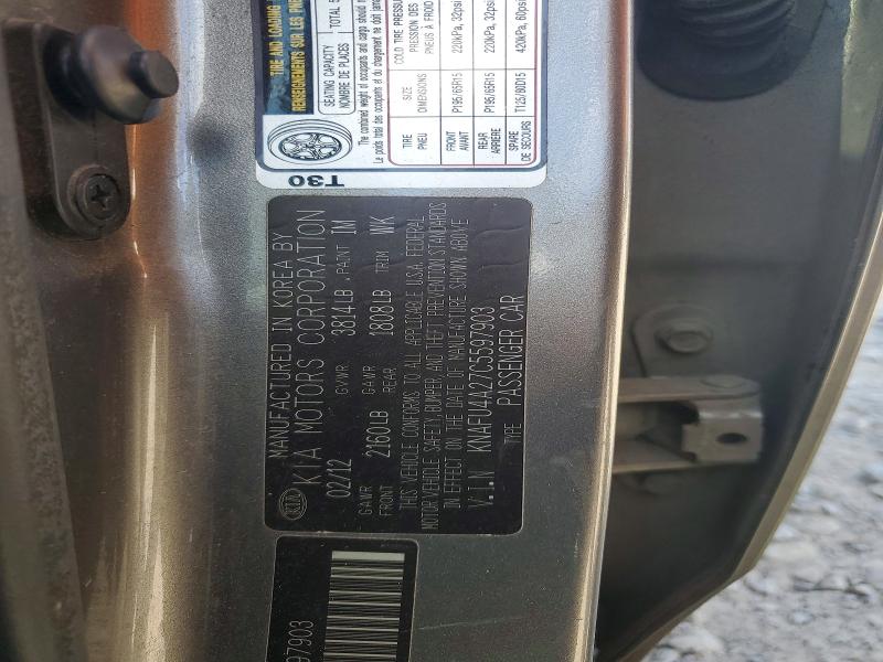 Aukcja sprzedaży 2012 Kia Forte, vin: KNAFU4A27C5597903, numer aukcji: 65113936