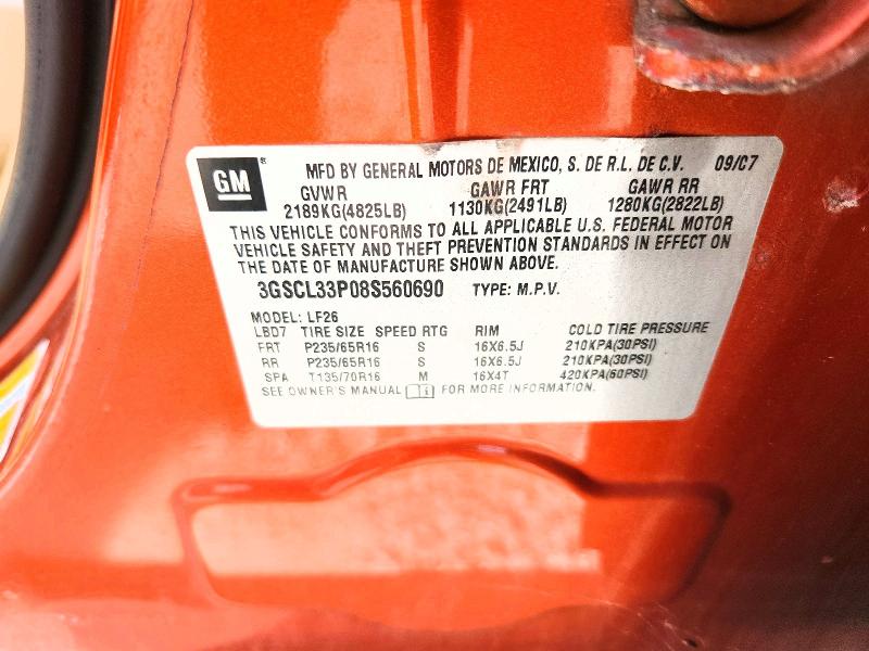 Продаж на аукціоні авто 2008 Saturn Vue, vin: 3GSCL33P08S560690, номер лоту: 64140006