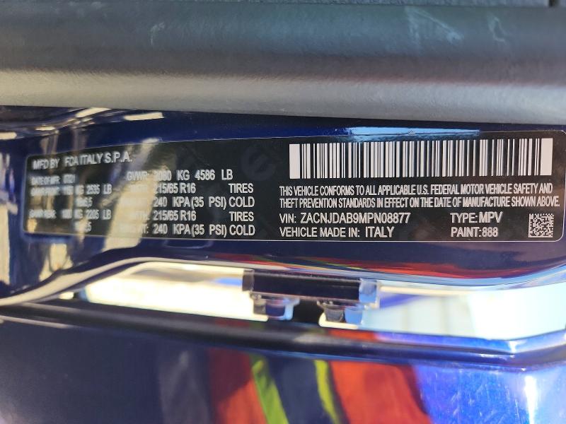 Aukcja sprzedaży 2021 Jeep Renegade, vin: ZACNJDAB9MPN08877, numer aukcji: 65025136