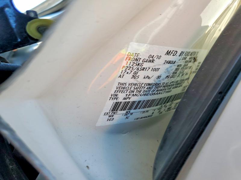 Продаж на аукціоні авто 2010 Ford Escape, vin: 1FMCU9EG5AKC71665, номер лоту: 63402246