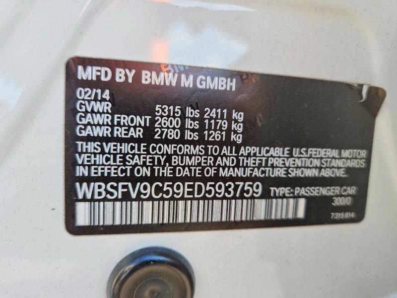 64126186 :رقم المزاد ، WBSFV9C59ED593759 vin ، 2014 Bmw M5 مزاد بيع